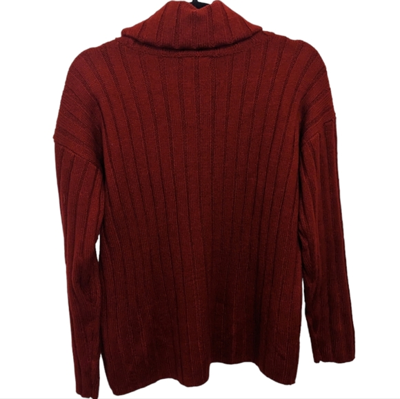 Lord & Taylor Petite Red Cowl Neck Sweater 🔥 - Picture 2 of 9